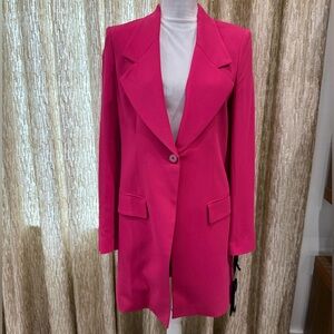 NWT Pinko Vibrant Fuchsia Long Blazer Jacket